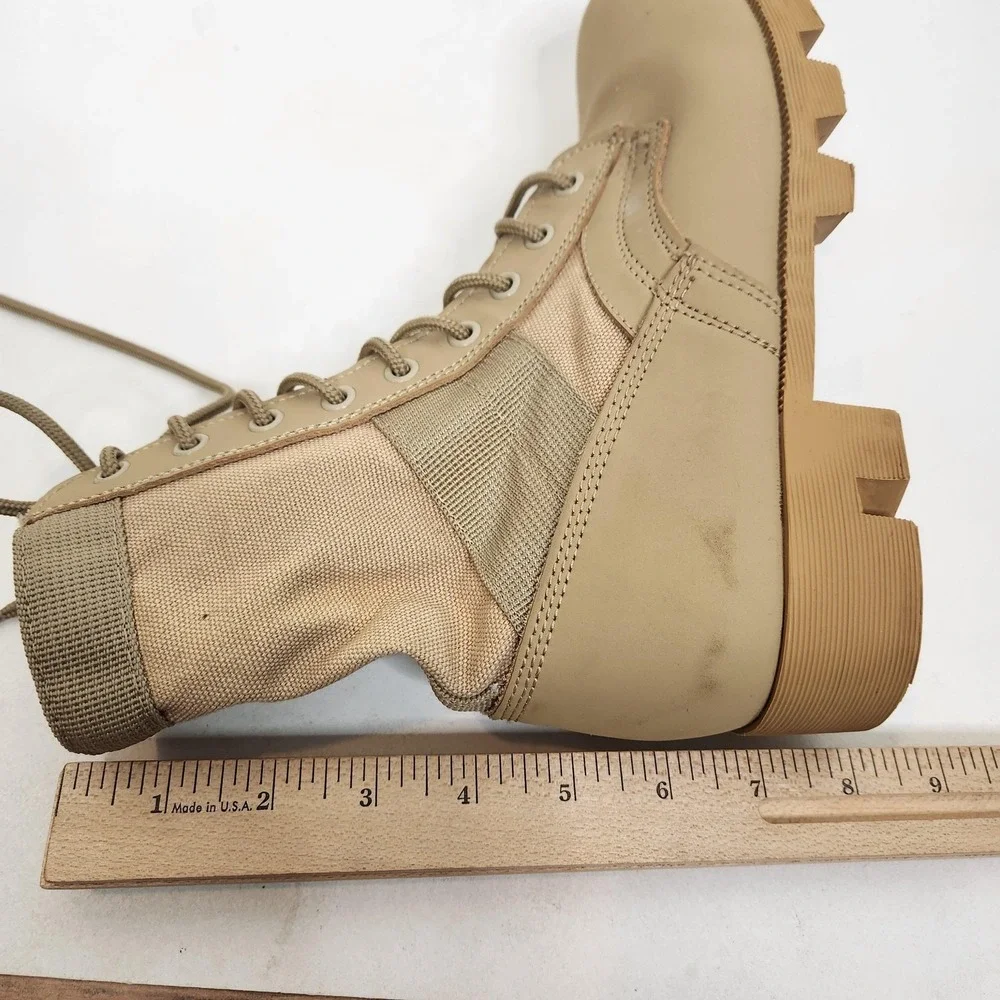 ROTHCO G.I. Type Jungle Combat Boots Mens 6 Beige Leather Tactical Military‎